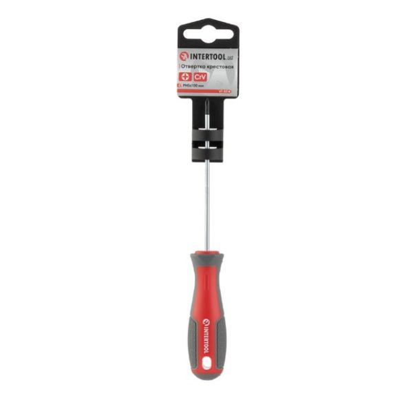 Викруткa PH0 * 100 мм, CR-V INTERTOOL VT-3314