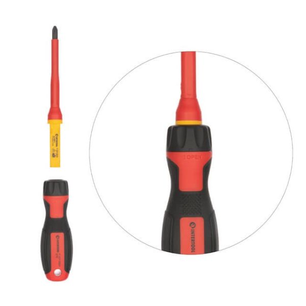 Набір ізольованих викруток з викруткою індикатором 14 од VDE (SL0.5 * 3.0 * 100мм, SL0.8 * 4.0 * 100мм, SL1.0 * 5.5 * 100мм, SL1.2 * 6.5 * 100мм, PH1 * 80мм, PH2 * 100мм, PZ1 * 80мм, PZ2 * 100мм, T10 * 100мм, T15 * 100мм, T20 * 100мм), STORM INTERTOOL VT-3614