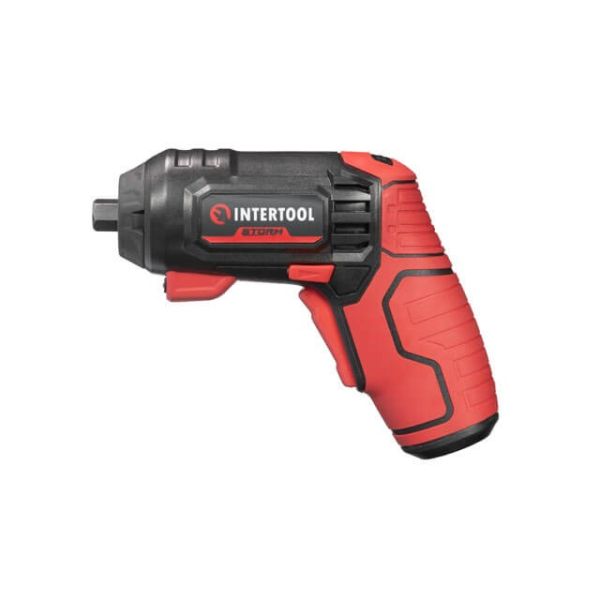 Викрутка акумуляторна, 4V, 5 Nm, літій-іон, 1.5 Ач, 200 об/хв, 4 насадки + біти, кейс INTERTOOL WT-0300