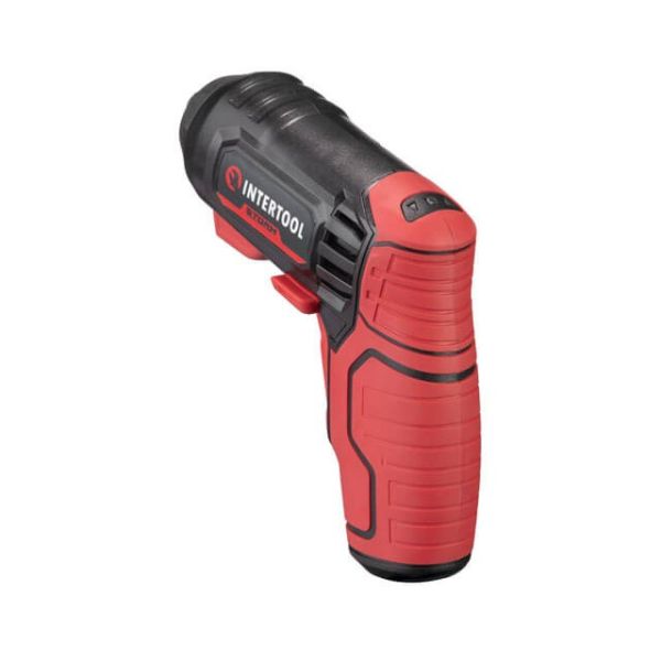 Викрутка акумуляторна, 4V, 5 Nm, літій-іон, 1.5 Ач, 200 об/хв, 4 насадки + біти, кейс INTERTOOL WT-0300