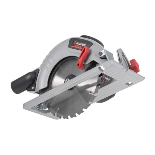 Пила дискова акумуляторна з безщітковим двигуном 20 В, 4500 об/хв, кут 90°/45°, глибина розпилу 62/45 мм, диск 190*20 мм, без ЗП та АКБ INTERTOOL WT-0371
