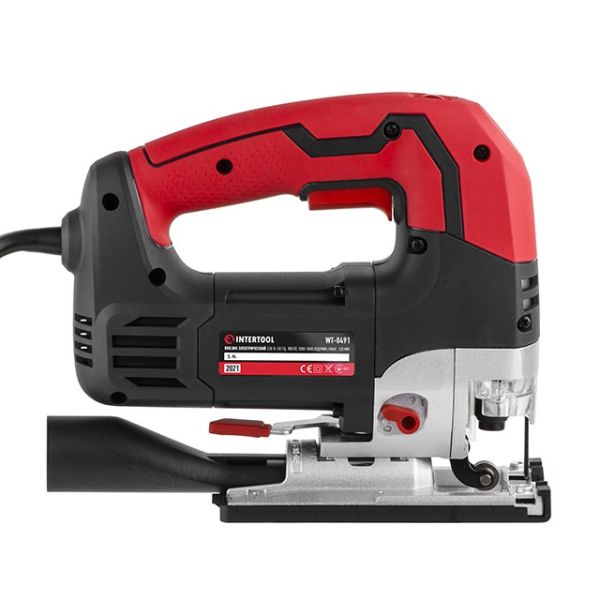 Електролобзик 900 Вт, 1000-3000 хід/хв, безключовий патрон, макс. гл. розпилу 120 мм, алюмінієва платформа, led-підсвічування INTERTOOL WT-0491