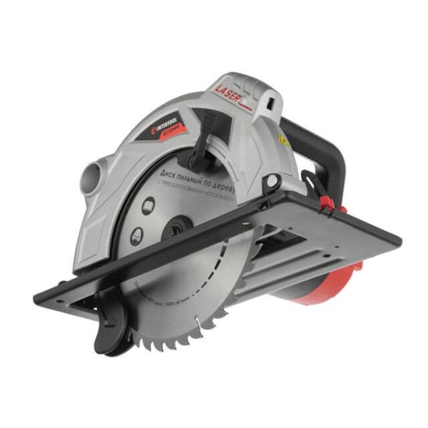 Пила дискова 2000Вт, 5000об / хв, кут 90-45, глибина розпилу 85-56мм, диск 235*30 мм, 40 зубів, лазер INTERTOOL WT-0623