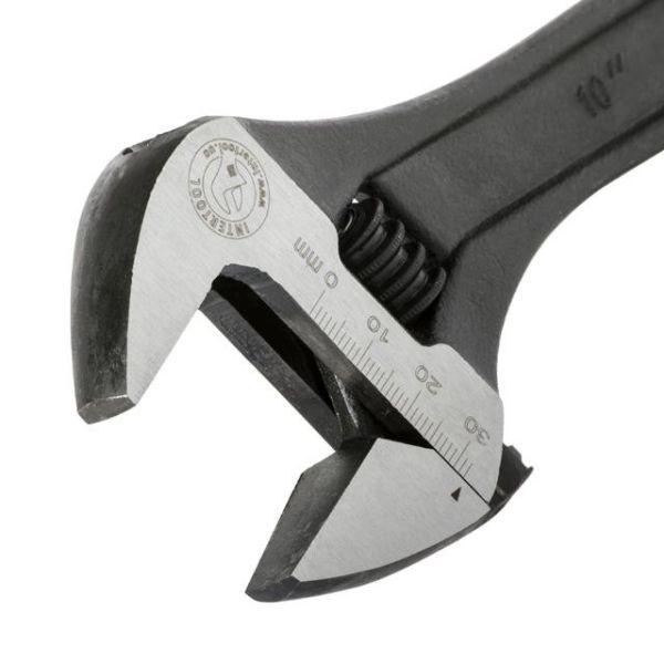 Ключ розвідний 250 мм, Cr-V, чорний, фосфатований INTERTOOL XT-0060