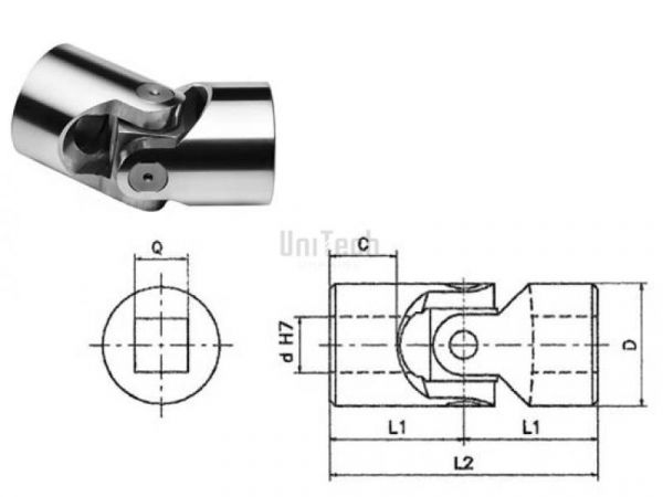 Шарнир кардановый SGOS202Q KCS d=20 D=42 L=82 1000 1/min