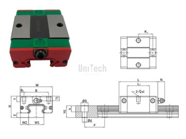Каретка EGH20SA-Z0-H HIWIN