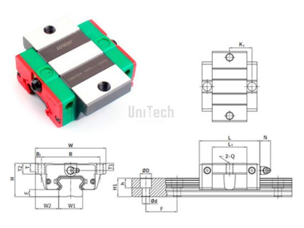 Каретка EGW15SC-Z0-H HIWIN