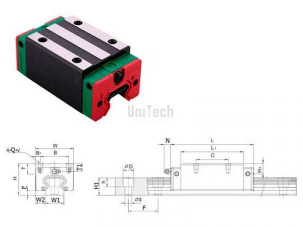 Каретка HGH25CA-ZA-C HIWIN