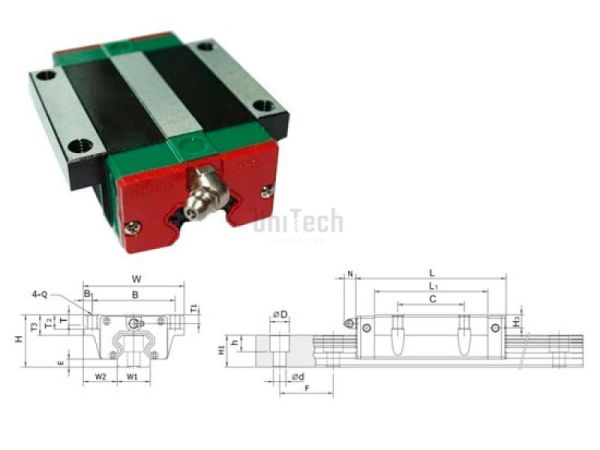 Каретка HGW30HC-Z0-H HIWIN