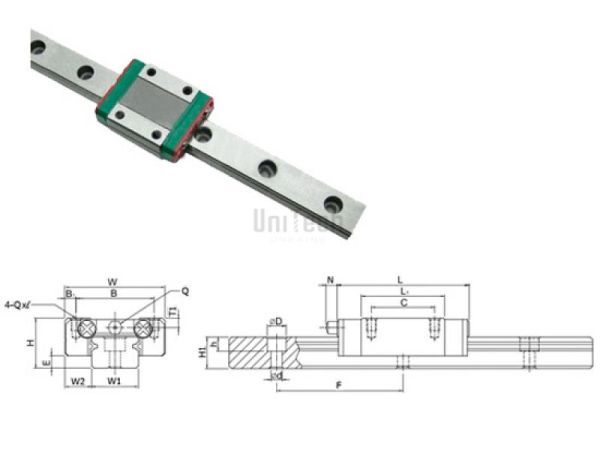 Каретка MGN15H-Z0-H-M HIWIN