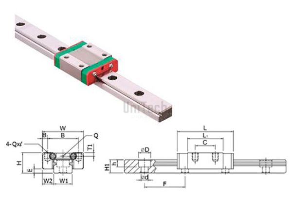 Каретка MGN12H-Z0-H-M HIWIN