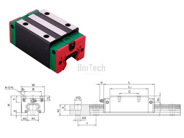 Каретка QHH25CA-Z0-H HIWIN