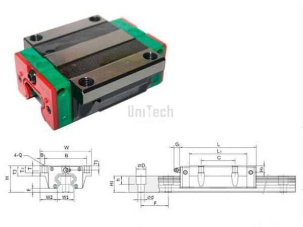 Каретка QHW25CC-Z0-H HIWIN