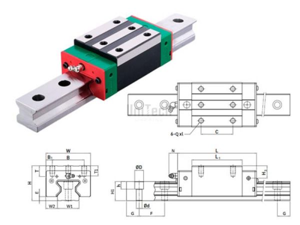 Каретка RGH25CA-ZA-H HIWIN