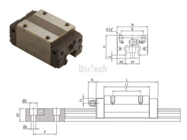 Каретка TRH45VL-N-Z0 TBI MOTION