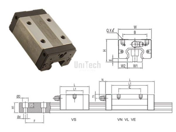 Каретка TRS25VS-H-Z1 TBI MOTION