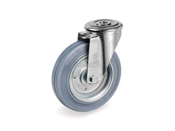 Колесо 23 (d=125) c поворотным кронштейном и отверстием для болта, подшипник скольжения EMES