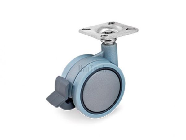 Колесо 34 (d=60) с поворотным кронштейном, передний тормоз, подшипник скольжения