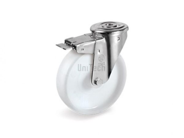 Колесо 68 (d=100 H=128) c пов, кронштейном и отв, для болта, перед, тормоз, подшипник скольжения AVO