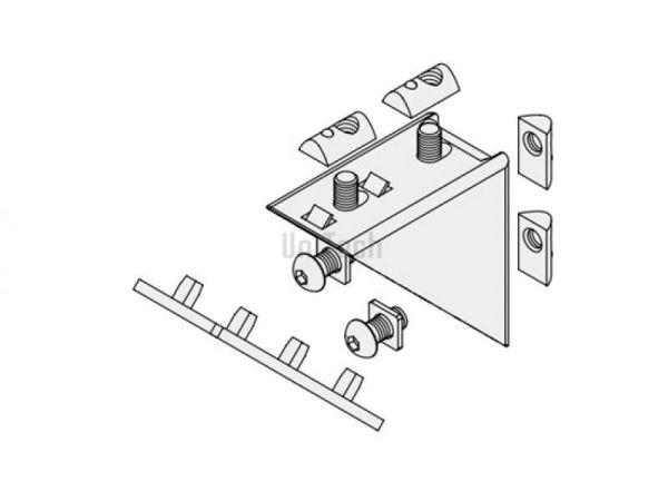 Профиль станочный  8 набор угловых кронштейнов 40x40