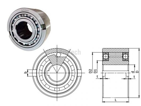 Муфта обгонная GF40 (NFR40) CTS