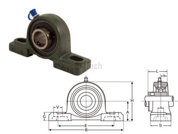 Подшипниковый узел UCP 208