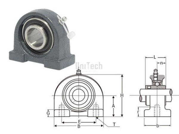 Подшипниковый узел UCPA 204 CRAFT