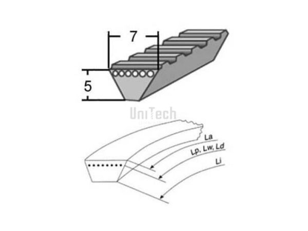 Ремень клиновой WR  7M 1850 Bando