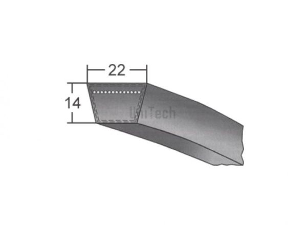 Ремень клиновой 22/C  1608 Ld 1638 La 1550 Li (61'') Optibelt S=C PLUS