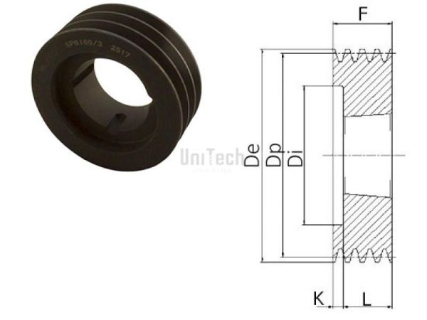 Шкив клиновой SPZ 100/6 TB 2012