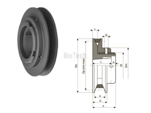 Шкив вариаторный 139 A1 TB 1610 (109-133)