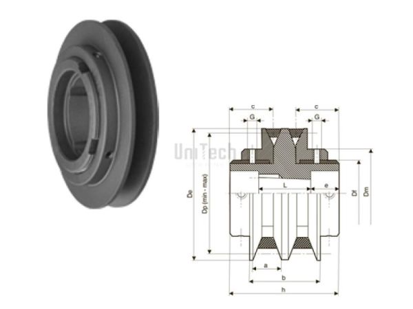 Шкив вариаторный 139 A2 TB 1615 (109-133)