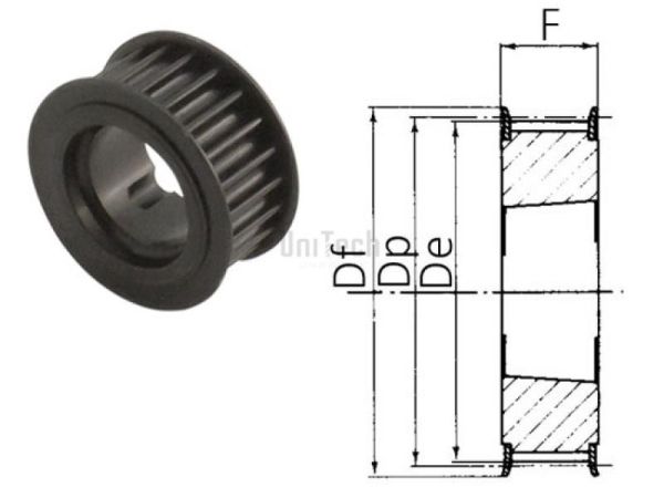 Шкив зубчатый HTD-5M Z=034/15 под втулку TB1008