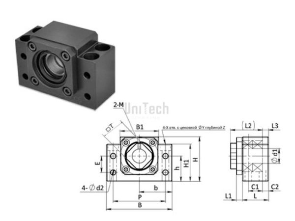 ШВП Подшипниковая опора BK20 винт=25/28 SYK