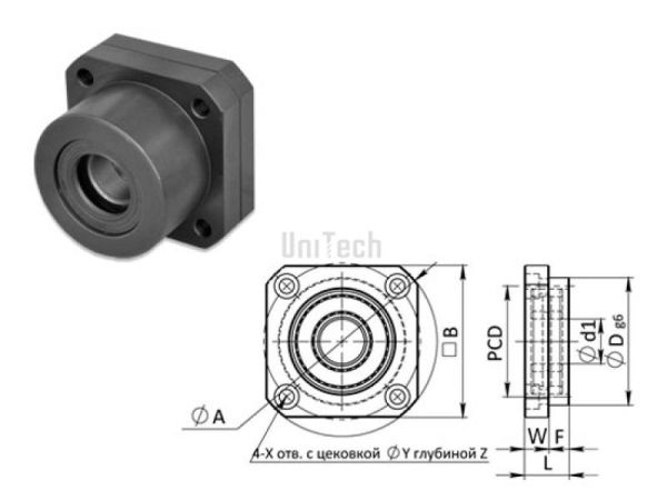 ШВП Подшипниковая опора FK15 винт=18/20 SYK