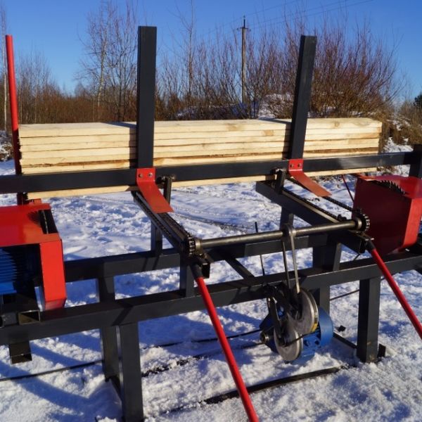 Торцовка автомат для палетної дошки.бруса. ТСБ-350