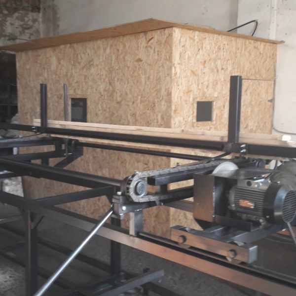 Торцовка автомат для палетної дошки.бруса. ТСБ-450